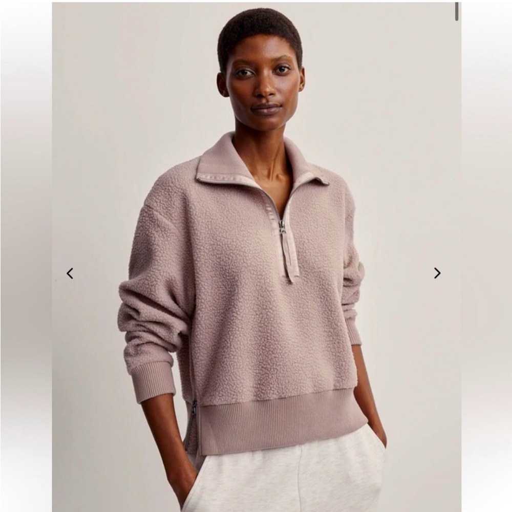 Varley✨NWOT✨Roselle Half Zip Fleece Pullover✨Size zips✨color: Sphinx (pink)✨XL
